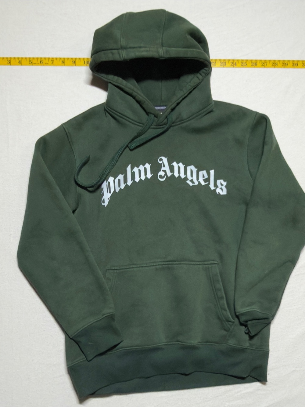 Palm Angels Forest Green Logo Pullover Hoodie